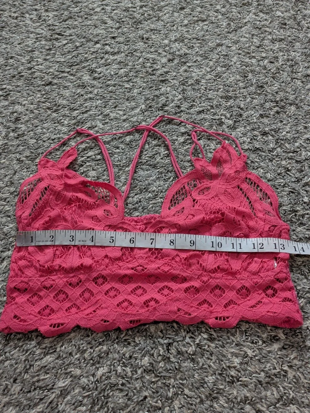 Free People One Pink Strappy Lace Bralette M